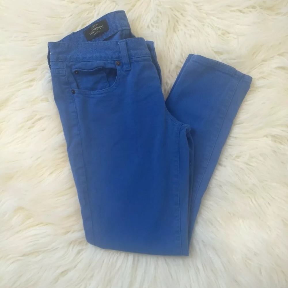 J crew toothpick ankle jeans blue